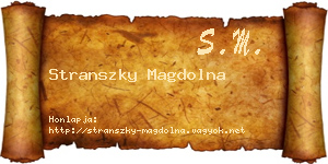 Stranszky Magdolna névjegykártya